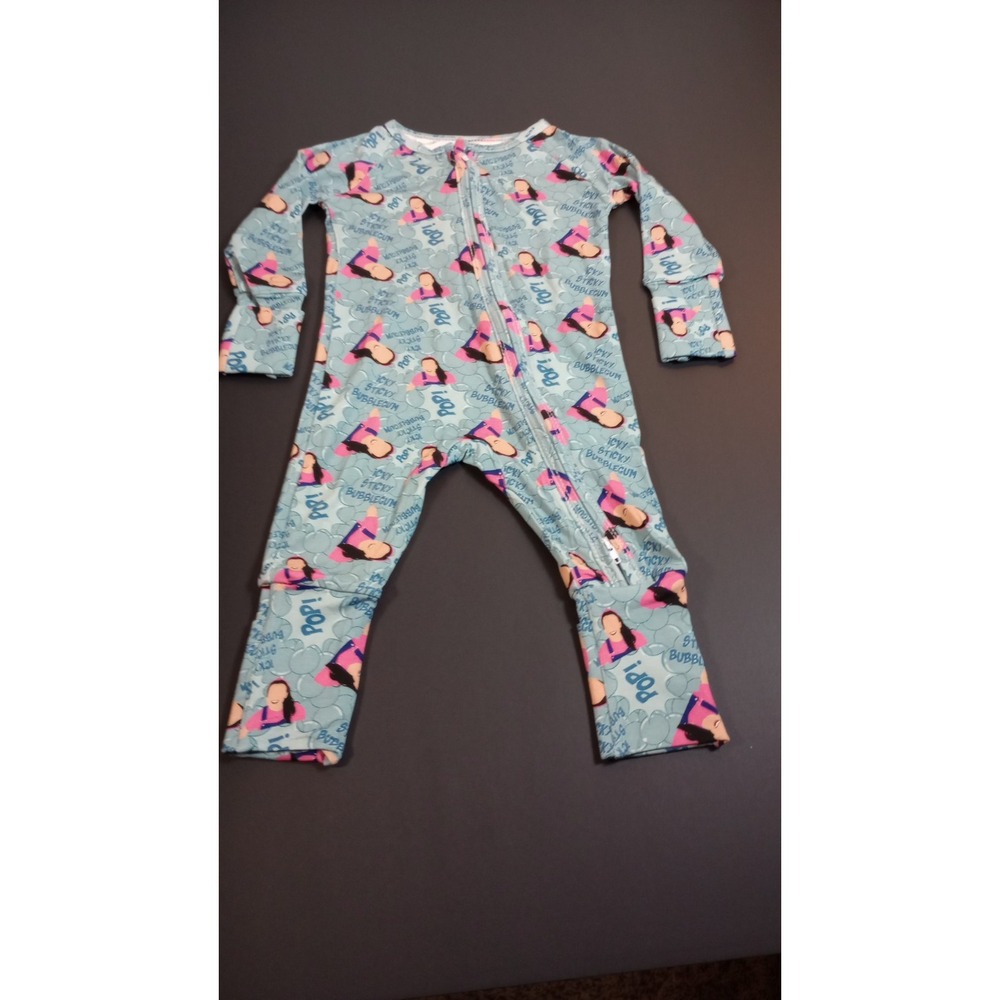 Ms Rachel Infant Bamboo Sleeper Sz 3-6 months Icky Sticky Bubblegum
